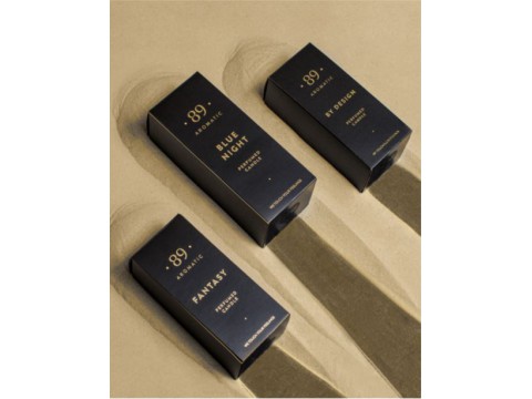 Aromatic •89• Palmių vaško žvakė (apvali), mini 5,5x5,5x14cm