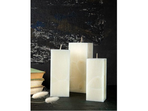 Aromatic •89• Klasikinė kolekcija Palmių vaško žvakė (kvadratinė​), maxi 7,5×7,5x20cm