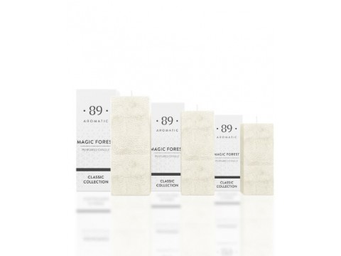 Aromatic •89• Klasikinė kolekcija Palmių vaško žvakė (kvadratinė​), maxi 7,5×7,5x20cm