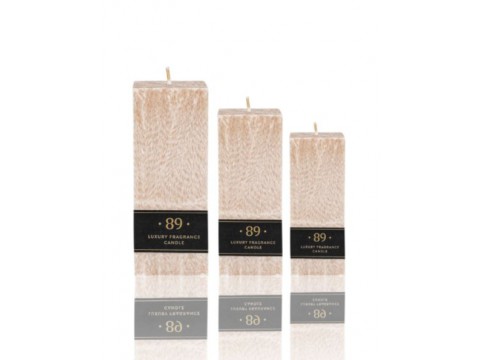 Aromatic •89• Palmių vaško žvakė (kvadratinė), maxi 7,5×7,5x20 cm