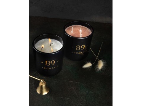 Aromatic •89• Palmių vaško žvakė (stikliniame indelyje)