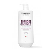 Šviesintų plaukų šampūnas Goldwell Blondes&Highlights Anti-Yellow Shampoo 1000ml