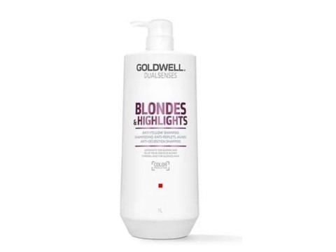 Šviesintų plaukų šampūnas Goldwell Blondes&Highlights Anti-Yellow Shampoo 1000ml
