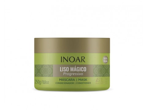 INOAR Liso Mágico Progressivo Mask - plaukus tiesinanti plaukų kaukė, 250 g