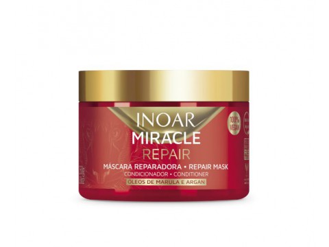 INOAR Miracle Repair Mask - atkurianti blizgesio suteikianti plaukų kaukė, 250 g