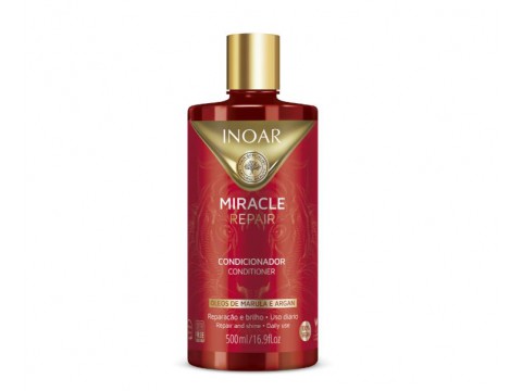INOAR Miracle Repair Conditioner - atkuriantis blizgesio suteikiantis kondicionierius, 500 ml