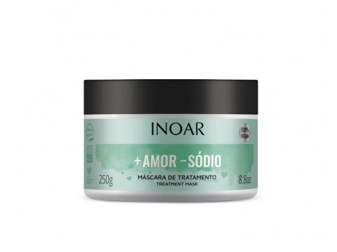 INOAR More Love Less Salt Mask – plaukų kaukė visiems plaukų tipams, 250 g
