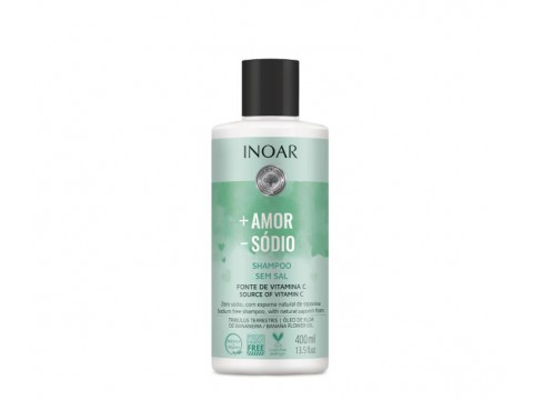 INOAR More Love Less Salt Shampoo – šampūnas be druskų, 400 ml