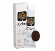 iCOLORI  plaukų dažai su argininu, aliejų kompleksu, sumažintu amoniako kiekiu profesionaliam naudojimui (90 ml) Nr. 5.5 CASTANO CHIARO MOGANO