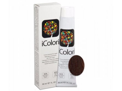 iCOLORI plaukų dažai su argininu, aliejų kompleksu, sumažintu amoniako kiekiu profesionaliam naudojimui (90 ml) Nr. 5.5 CASTANO CHIARO MOGANO iCOLORI plaukų dažai su argininu, aliejų kompleksu, sumažintu amoniako kiekiu profesionaliam naudojimui (90 ml) Nr. 5.5 CASTANO CHIARO MOGANO