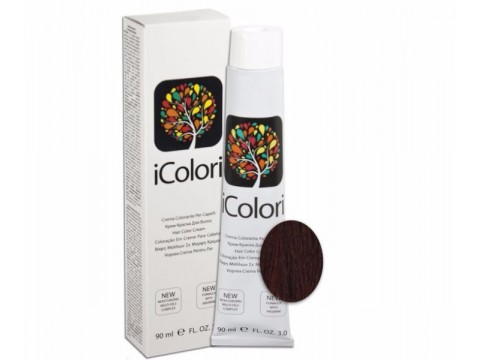 iCOLORI plaukų dažai su argininu, aliejų kompleksu, sumažintu amoniako kiekiu profesionaliam naudojimui (90 ml) Nr. 5.66 CASTANO CHIARO ROSSO INTENSO iCOLORI plaukų dažai su argininu, aliejų kompleksu, sumažintu amoniako kiekiu profesionaliam naudojimui (90 ml) Nr. 5.66 CASTANO CHIARO ROSSO INTENSO