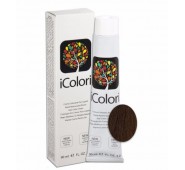 iCOLORI  plaukų dažai su argininu, aliejų kompleksu, sumažintu amoniako kiekiu profesionaliam naudojimui (90 ml) Nr. 6.73  BIONDO SCURO NOCCIOLA