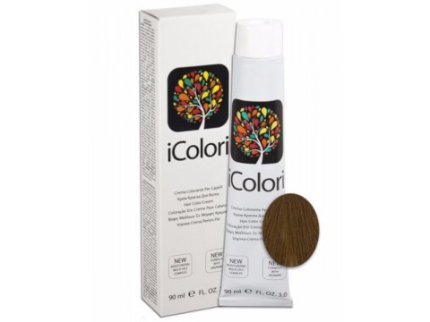 iCOLORI plaukų dažai su argininu, aliejų kompleksu, sumažintu amoniako kiekiu profesionaliam naudojimui (90 ml) Nr. 7 BIONDO iCOLORI plaukų dažai su argininu, aliejų kompleksu, sumažintu amoniako kiekiu profesionaliam naudojimui (90 ml) Nr. 7 BIONDO