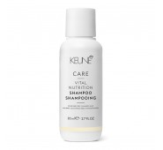 KEUNE CARE VITAL NUTRITION šampūnas sausiems, pažeistiems plaukams, 80 ml (kelioninis)