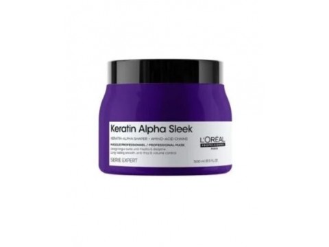 L’Oreal Keratin Alpha Sleek Plaukų kaukė 500 ml.