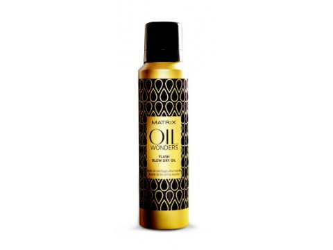 MATRIX OIL WONDERS flash blow dry džiovinimą spartinantis aliejus, 125 ml. 