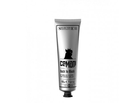 SELECTIVE CEMANI For Man Back To Black Plaukų formavimo gelis žiliems plaukams, 150 ml