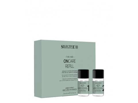 SELECTIVE ON CARE Refill Dvikomponentė atstatomoji priemonė ploniems plaukams, 15+15 ml