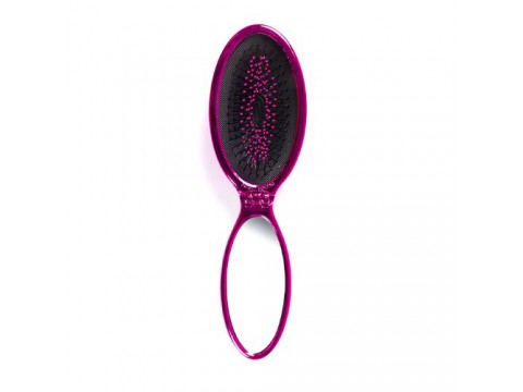 WETBRUSH POP&GO METALLIC SULENKIAMAS PLAUKŲ ŠEPETYS SU VEIDRODĖLIU Rožinė spalva