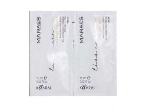 KARAAL MARAES LISS CARE mėginukas. Šampūnas+kaukė siekiantiems tiesių paklusnių plaukų, suvaldantys, prieš pūtimąsi, 2x15 ml