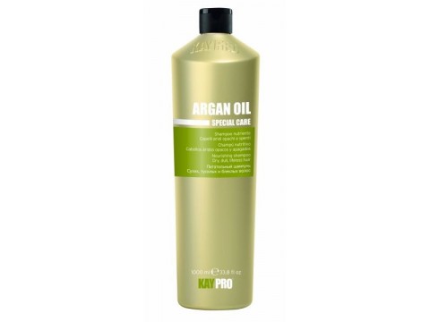 KAY PRO ARGAN OIL maitinamasis šampūnas sausiems, silpniems, nualintiems plaukams, 1000 ml.