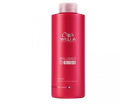 Wella Brilliance Coarse Šampūnas dažytiems šiurkštiems plaukams, 1000 ml Wella Brilliance Coarse Šampūnas dažytiems šiurkštiems plaukams, 1000 ml